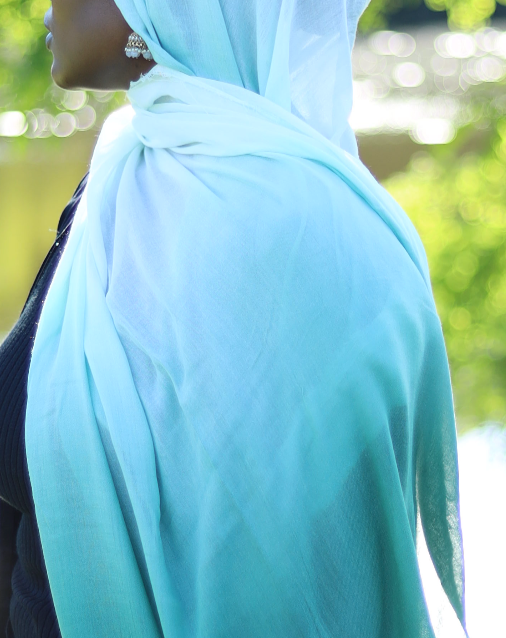 Gradient Viscose Hijab - Teal