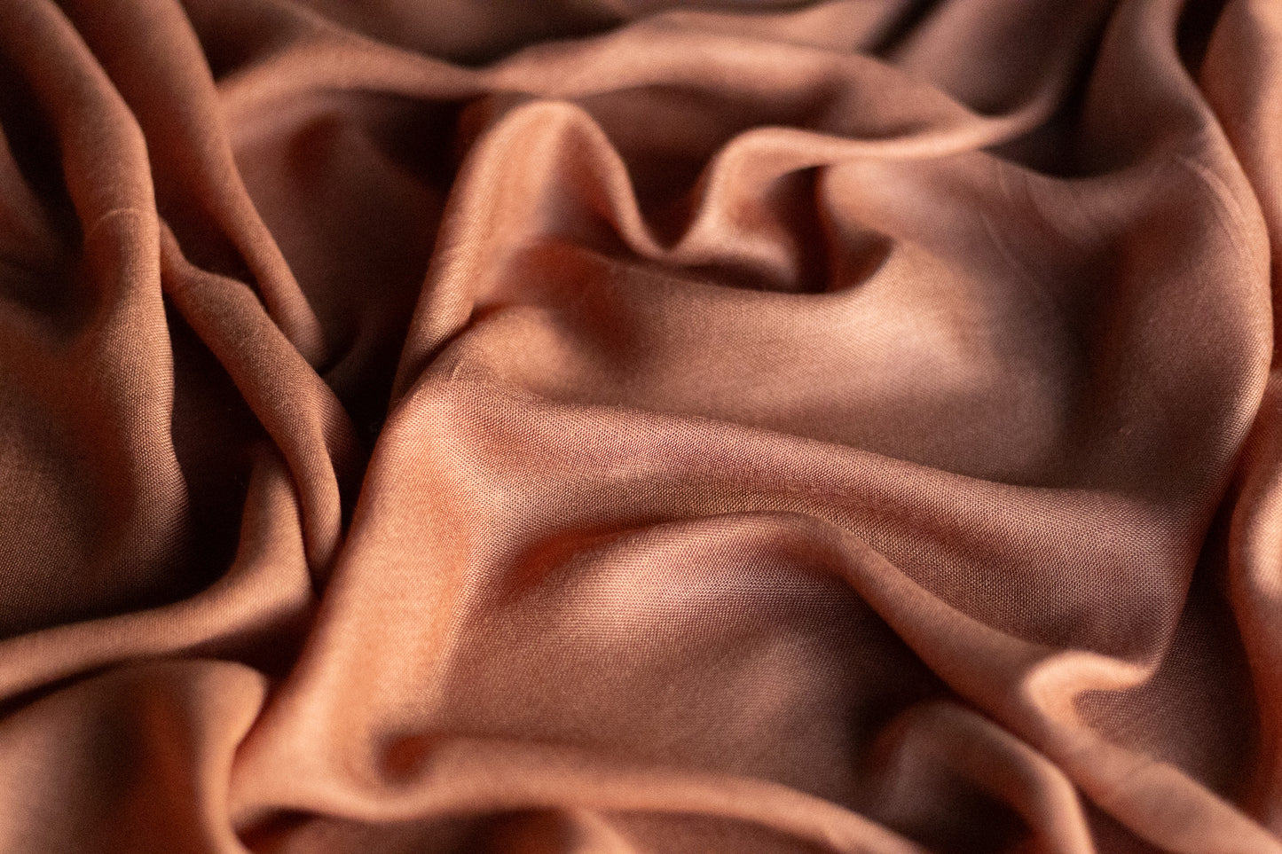 Solid Viscose Hijab - Caramel