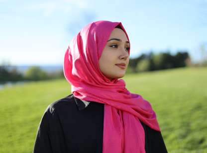 Solid Viscose Hijab - Fuchsia