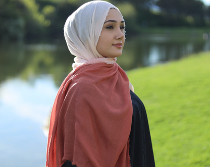 Gradient Viscose Hijab - Peach