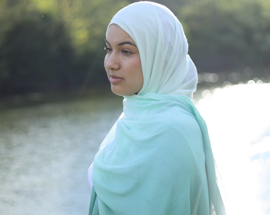 Gradient Viscose Hijab - Teal