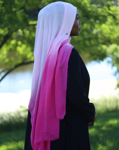 Gradient Viscose Hijab - Fuchsia