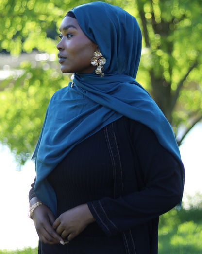 Solid Viscose Hijab - Turquoise