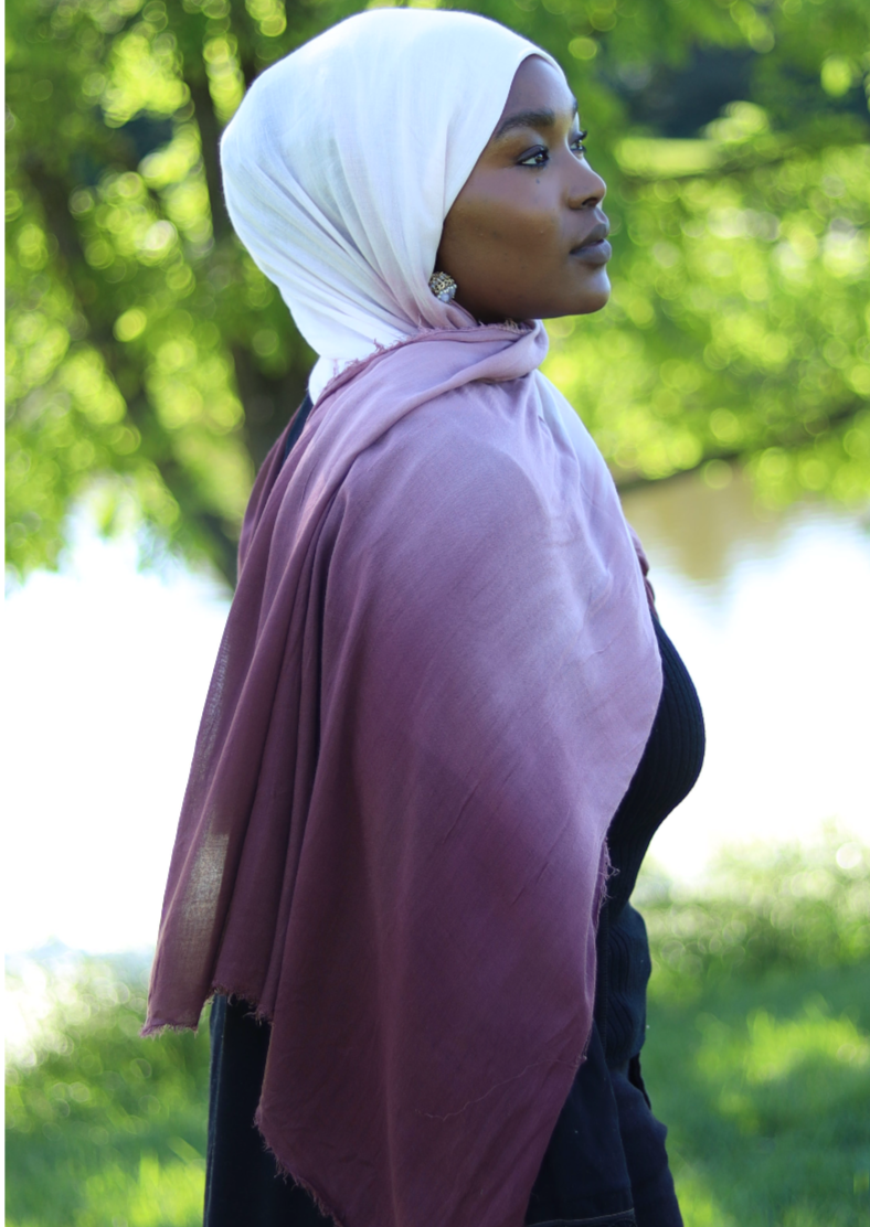 Gradient Viscose Hijab - Grape