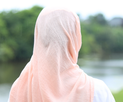 Linen Hijab - Coral