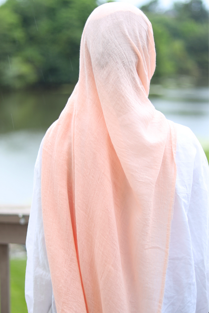 Linen Hijab - Coral